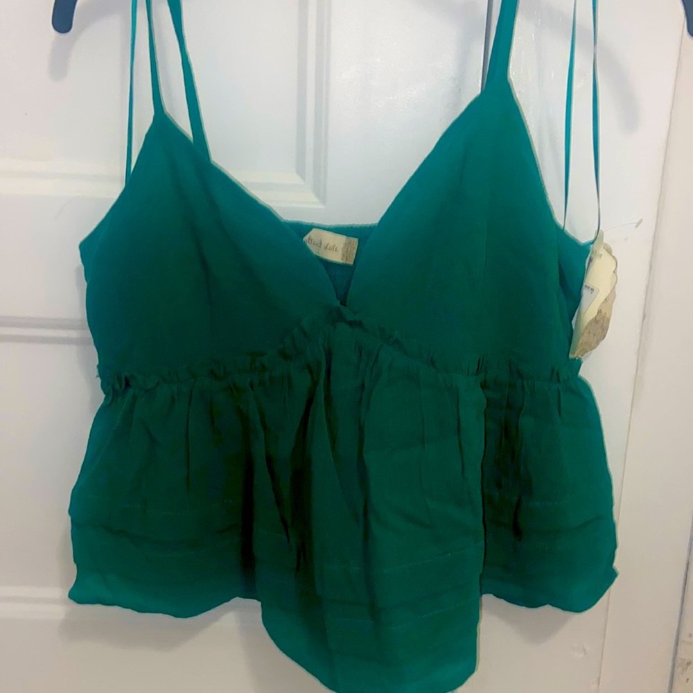 Alterd state green v neck top